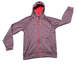 Women’s Adidas Maroon Hoodie with Coral Details